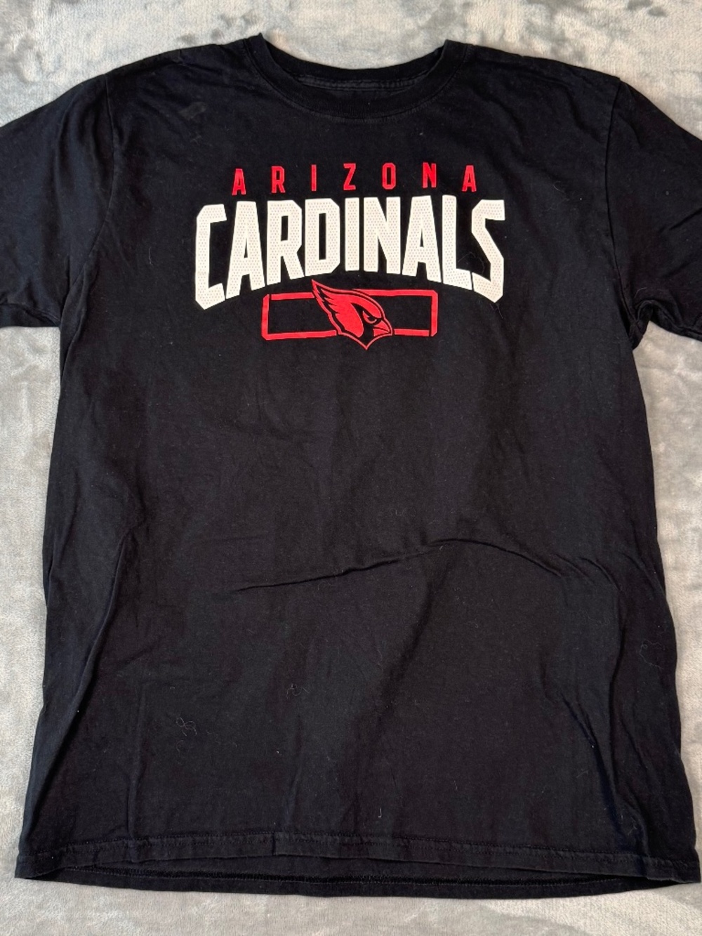 NFL Team Apparel Arizona Cardinals T-Shirt Men Large Black Football Graphic